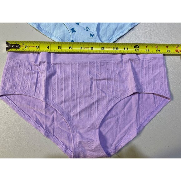 No Boundaries 2-Pack Seamless HIPSTER Panties XL Blue Butterfly & Lavender - Picture 3 of 7